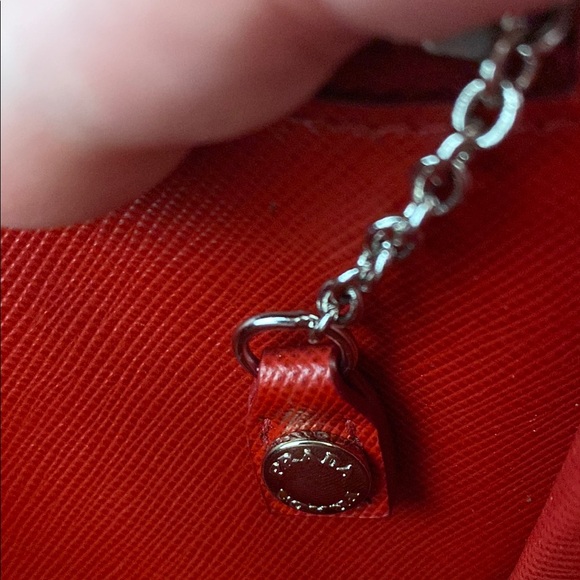 Prada Red Saffinao Studded Borchi Continental Wallet w/Baby Quick Access Pouch - Picture 10 of 14